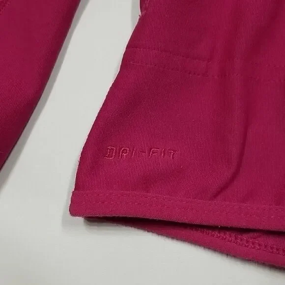 Nike Jacket Women's Large Dry-Fit Full Zip Athletic Pink Long Sleeve Gym Yoga - Picture 3 of 9